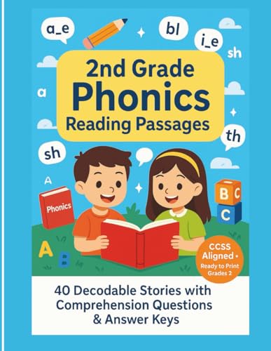 2nd Grade Phonics Reading Passages with Comprehension Questions: 40 Fun