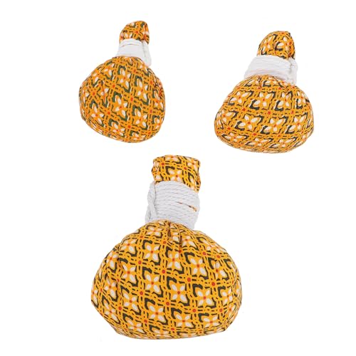 COLLBATH 3 Bolas de Masaje de Hierbas Chinas Puras para Salud, Bolsa Refrescante, Material No Tejido, Seguras para Cuerpo y Fáciles de Almacenar
