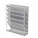 QZH Revistero Estante de Archivos Minimalista Moderno Estante de Almacenamiento de periódicos y revistas de Cinco Capas Estante de papelería de Oficina Caja de revistas (Plata, Talla única)