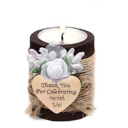 50 Piece Set of Wooden Tealight Candle Holders, Wedding Party