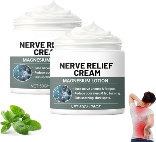 Nerve Repair and Pain Relief Magnesium Cream, Soothing and Repairing Lotion for Neuropathic Disorders, Natural Ingredients, Quic