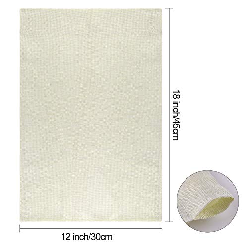 Plulon 4 Pcs Blank Garden Flags Burlap Garden Flag Yard Flag Diy Garden Flag For Patio Garden Yard Outdoor Home Decorations 12Inch X 18Inch #TOP2