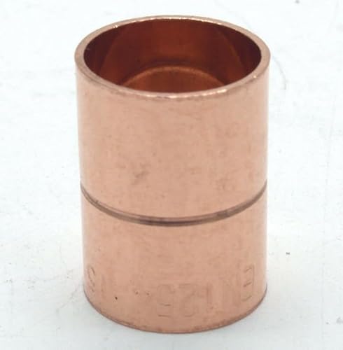 Aigher 15mm End Feed Copper Equal Straight Coupling, Pack of 10