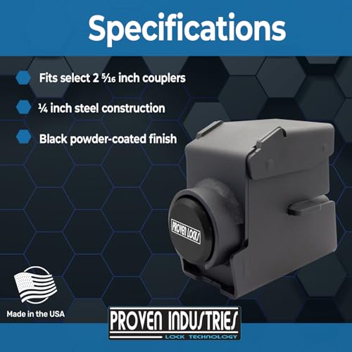 image for Proven Industries Model 2516-B Trailer Lock, Fits 2 5/16-Inch Bulldog 