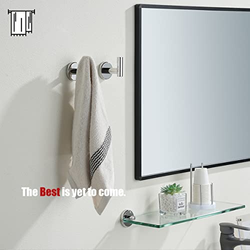 Jqk Chrome Bathroom Towel Hook, 304 Stainless Steel Coat Robe Clothes Hook For Bathroom Kitchen Garage Wall Mounted (Pack Of 4), Th100-Ch-P4 #TOP2