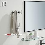 JQK Chrome Bathroom Towel Hook, 304 Stainless Steel Coat Robe Clothes Hook for Bathroom Kitchen Garage Wall Mounted (Pack of 2), TH100-CH-P2 - Image 3