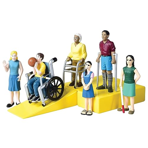 Cre8tive Minds Marvel Education Friends with Diverse Abilities Figure Set with Wheelchairs, Canes, Eyepatches, and More, Inclusive Doll Set of 6 for Ages 3 and Up, Multicolor, 5 inches (MTC-164)