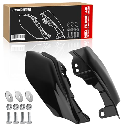 Luftabweiser mit mittlerem Rahmen, Hitzeschild, kompatibel mit Harley Touring Street Road King Glide Road Glide Electra Ultra Limited Tri Glide CVO – Vivid Gloss Black (2009–2022)