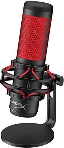 Newest Hyperx - Quadcast Usb Multi-Pattern Electret Condenser Microphone | 2020 Edition | For Ps4, Pc And Mac | Pop Filter | Anti-Vibration Shock Mount | | Red - Black | With Kwalicable Bundle #TOP4