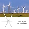 Wind Turbine Generator, Windmill Generator 1200W Wind Turbine Businesses 6 Blade Wind Controller Turbine Generator Kit for Boats, Terraces, Cabins or Home(White 12V),Dynamo
