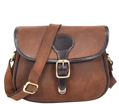 Sac à main classique en cuir marron robuste pour éviter le désordre