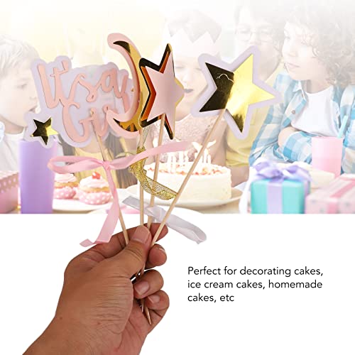 Decoração de bolo de bebê estrela topo de bolo vara de bambu material de papelão boa decoração de fe