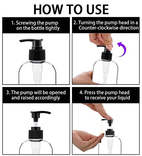 Image of Prakash 500ML Transparent Empty Bottle (Pack of 3) Portable Clear BPA-Free Cylinder Shampoo Lotion Hand Pump Bottle Durable Refillable Containers for Massage Oil, Liquid Soap