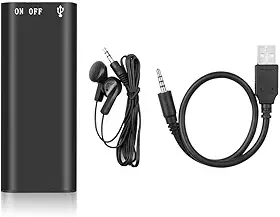 Gravador digital profissional ativado por voz, 8GB de alta definição de cancelamento de ruído MP3 Player, caneta de gravação portátil ultra-fina para reuniões de negócios, sem bateria incluída