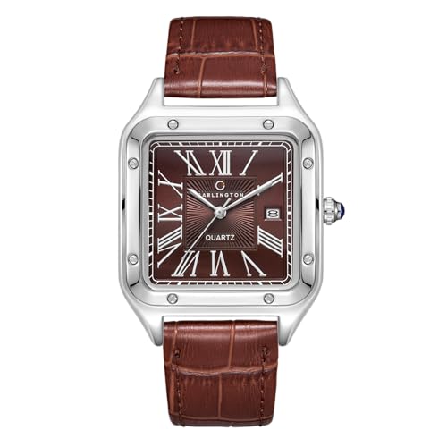 Carlington Meridian Series Analog Men Wrist Watches with Premium Leather Belt Strap & Date Display |Fashion Watches for Gents | CT - 4050