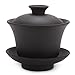 Teagas Chinese Yi Xing Purple Clay Tea Cup with Lip,Suitable for Home/Office/Journey（Black 150ml）