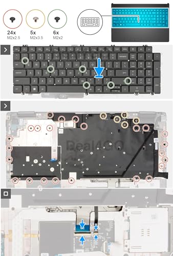 Clavier rétroéclairé Dell Precision 7780 7680 - Pièce de rechange N7N16 RHGTP