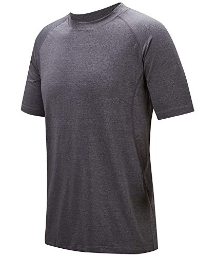 GEEK LIGHTING Men's-Athletic Shirts Running - Moisture Wicking Short Sleeve Navy/Dark Grey/Green 2XL - Thumbnail 5