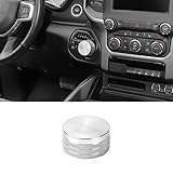 JWWY Gear Shift Shifter Switch Knob Transmission Gear Lever Gearstick Selector Knob Cover Trim for Dodge 2018-2025+ Dodge RAM 1500 Interior Accessories Special Editions Silver Aluminum Alloy US Flag