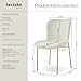 tectake® Polsterstuhl, Bouclé Stoff, Stuhl für Küche, Esstisch, Sessel für Schminktisch, oder Cocktailsessel, als Elegante Esszimmerstühle oder Wohnzimmerstühle für edles Dining - Bouclé weiß/Gold