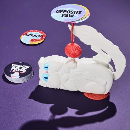 Hasbro Gaming Throwing Paws: A Cat Card Game | Fun Skill and Action Card Games for Kids, Teens, and Adults | Ages 8+ | 3-6 Players | 15 Mins - Image 3