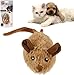 Vealind GiGwi Automatic Moving Mouse Cat Toy with Rattling Sounds(Coffee-Ear)