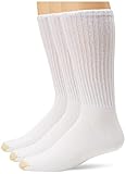 Gold Toe Men's Ultra Tec Performance Crew Athletic Socks, 3 Pairs, Black, Shoe Size: 6-12.5