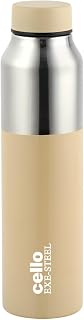 CELLO Arctic Stainless Steel Water Bottle for Office & Daily Use 1000 ml Beige | ISI Certified Fridge Safe Easy Grip Styli... Price In India