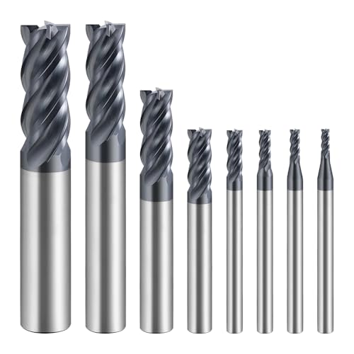 Image of Carbide Unequal Helix End Mills for Stainless Steel-4 Flute TiALSiN Coated.1 Pcs 1x50mm