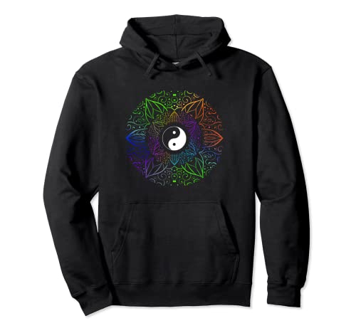 Qigong Yin Yang Símbolo Mandala Balance Tai Chi Sudadera con Capucha