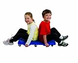 FlagHouse - Double Scooter - Two Person - Extra-long - No-mar Wheels - Protective Handles - Kids - Blue