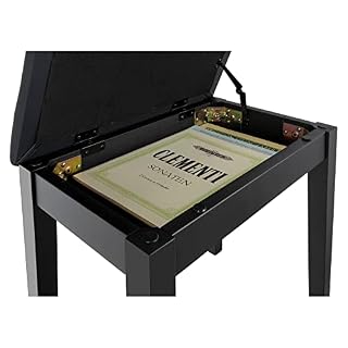 Classic Cantabile Banc de piano avec Compartiment de rangement modèle S noir mat - Les Beatles, Paul McCartney, John Lennon, RIngo Starr, George Harrison Classic Cantabile Banc de piano avec Compartiment de rangement modèle S noir mat – Image 5