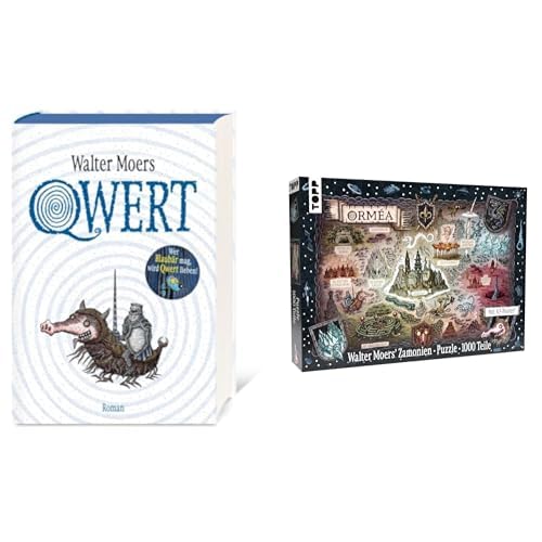 Walter Moers-Set: Buch "Qwert: Roman. Wer Blaubär mag, wird Qwert lieben!" + Puzzle "Orméa - das offizielle Puzzle aus der Zamonien-Welt von Walter Moers. 1000 Teile"