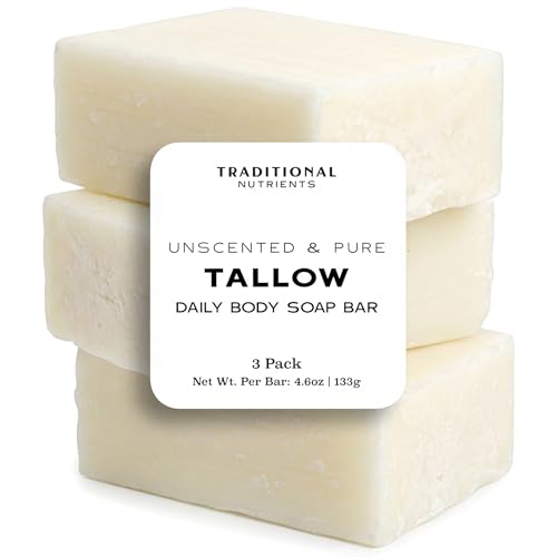 TRADITIONAL NUTRIENTS Unscented Beef Tallow Soap Bar