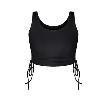 トップス ASKYY DRAWSTRING TANKTOP ASKYY / LAYERED LINE NO-SLEEVE / CHARCOAL | ASKYY TOKYO FLAGSHIP