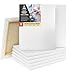 Arteza 11x14" Professional Stretched White Blank Canvas, Bulk Pack of 8, Primed, 100% Cotton for Painting, Acrylic Pouring, Oil Paint & Wet Art Media, Canvases for Artist, Hobby Painters & Beginner