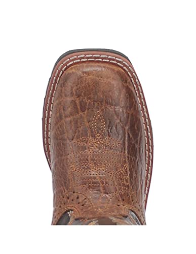 Dan Post Girls' Little Broken Rust Western Boot Broad Square Toe Rust Copper 8.5 D(M) US4