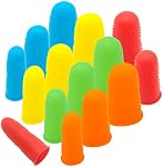 15 Couvercles de doigts en silicone à colle chaude, 5 Couleurs Protège-doigts ou colle chaude de cire de Rosin Résine de miel Adhésifs Scrapbooking Sewing in 3 Tailles-rouge/bleu/jaune/orange/vert