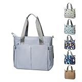 PHEBEN Diaper Bag Tote Satchel Waterproof Messenger Baby Diaper Bags for Mom and Dad Multifunction Medium Travel Tote Bags(Blue Grey)