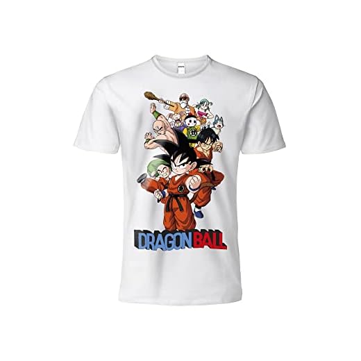 Sabor srl Camiseta modelo Dragonball Personajes Saga. Blanca. Manga corta. 100% Algodón. Unisex. Producto Oficial. Tallas de Niño Adulto y Niño, Color blanco., XS