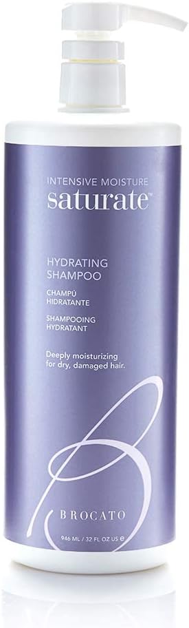 Brocato Saturate Daily Hair Shampoo, 32 Oz | Intensive Moisture Hydrating Shampoo for Dry Hair | Moisturizing Formula Safe for Color-Treated Hair