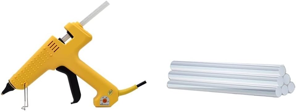 Hot Glue Gun Professional 250W Hot Melt Glue Gun Adjustable Temperature High Power Silicone Gun Set Using 11MM Glue Stick 2.0MM Copper Nozzle for DIY Arts, Crafts and Quick Repairs(Set-7)