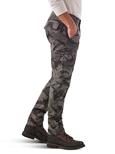 Wrangler Authentics Mens Regular Tapered Cargo Pants, Grey Camo, 32W X 30L Us #TOP2