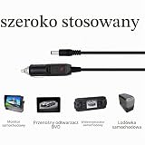 PNGKNYOCN Kabel męski DC5,5 x 2,1 mm do gniazda zapalniczki samochodowej 12 V z diodą LED do samochodu, ciężarówki, autobusu (10 FT)