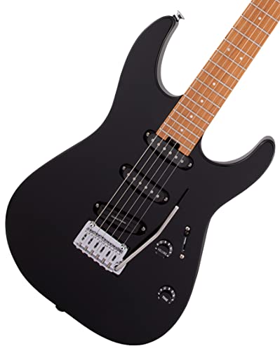 Collo/tastiera in acero Charvel Pro-Mod DK22 SSS 2PT CM Gloss Black - Chitarra elettrica