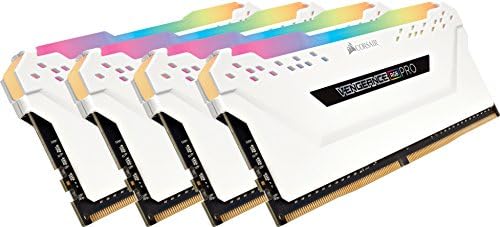 Corsair Vengeance RGB Pro 32GB (4x8GB) DDR4 3200MHz C16 LED Desktop Memory - White