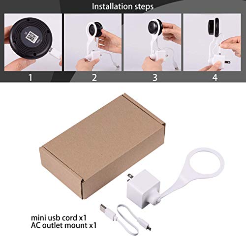 Nest Cam AC Outlet Mount, Aotnex 360 Degree Swivel Wall Mount Bracket for Nest Cam Indoor and Drop Cam Pro, No More Messy Wires and Drilling (2 Pack, White)