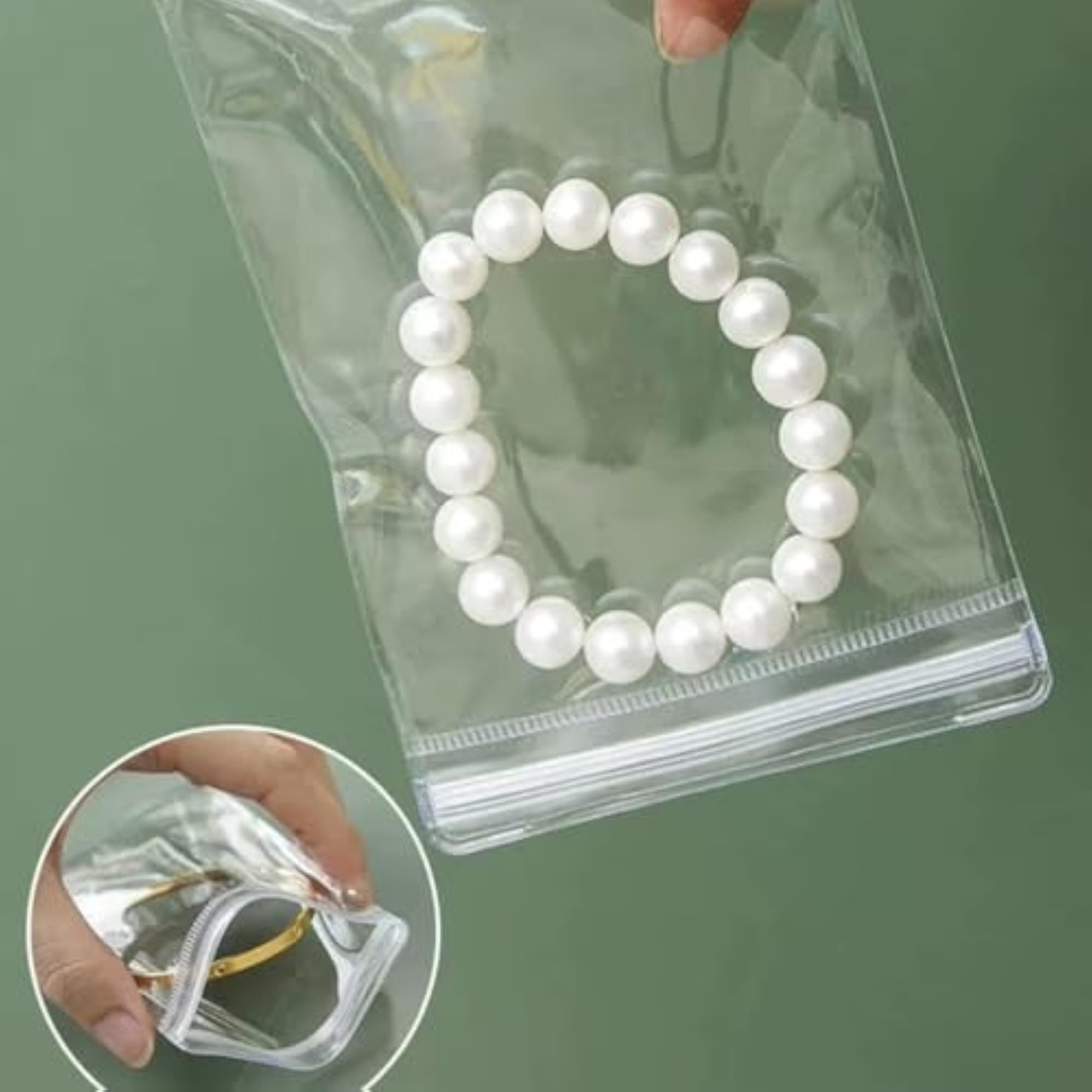 21 Pcs Clear Zip Lock Jewellery Organiser Storage Pouches