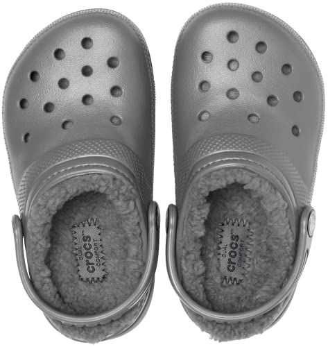 Crocs Kids' Classic Lined Clog | Kids' Slippers, Slate Grey, 3 Little Kid #TOP3