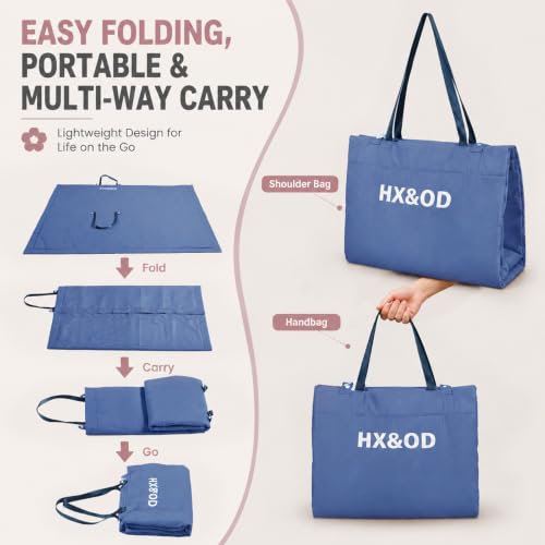 HX&OD Waterproof Picnic Blanket, 2-in-1 Shoulder Bag Outdoor Mat for Beach Camping Park 7-Layer by HX&OD - Used condition - Image 7